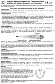 Notice Scala SC 44 Thermomètre