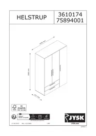Notice JYSK HELSTRUP 144X208 Armoire