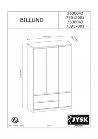 Notice JYSK BILLUND 119X193 Armoire