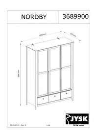 Notice JYSK NORDBY 150X200 Armoire