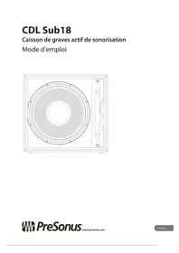 Notice PRESONUS SUB18 Haut-parleur