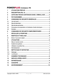 Notice PowerPlus POWE80042 Pistolet thermique