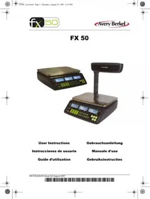 Notice AVERY BERKEL FX120 Balance