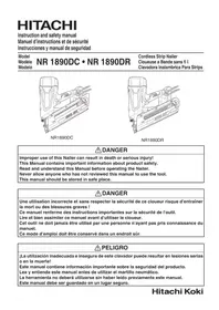 Notice HITACHI NR1890DR Agrafeuse