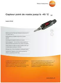 Notice Testo 6741 équipements de mesure