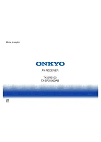 Notice ONKYO TX-SR3100 Système audio home cinéma
