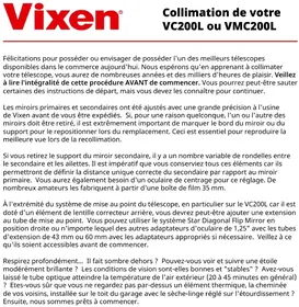 Notice Vixen VC200L Télescope