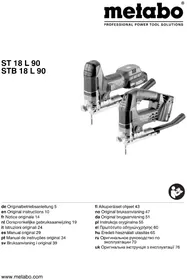 Notice METABO STB 18 L 90 Sega