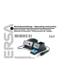 Notice Ersa ANALOG 60 Machine de soudure