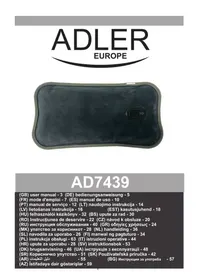 Notice ADLER AD 7439 Couverture/coussin chauffant