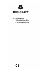 Notice Toolcraft LDM X40 Télémètre