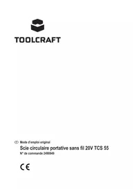 Notice Toolcraft TCS 55 Scie