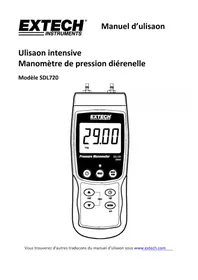Notice Extech SDL720 Station Météo