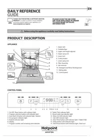 Notice HOTPOINT HFC 3C26 CW X Bulaşık makineleri