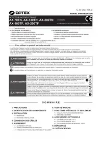 Notice OPTEX AX-200TN Non catégorisé