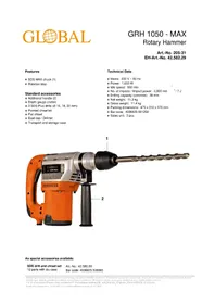 Notice Global GRH 1050-MAX Marteau