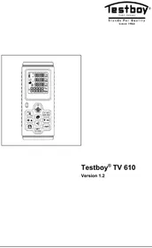 Notice Testboy TV 610 équipements de mesure