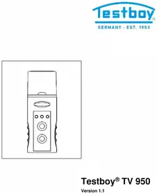 Notice Testboy TV 950 équipements de mesure