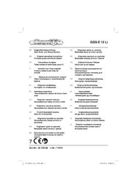 Notice Gardol GGS-E 12 LI Gressklipper