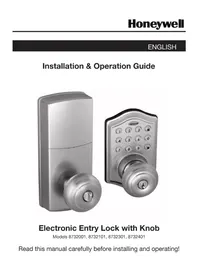 Notice HONEYWELL 8732101 Serrure