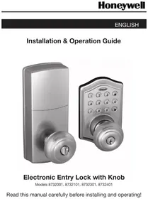 Notice HONEYWELL 8732001 Serrure