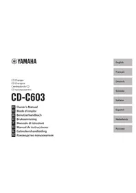 Notice YAMAHA CD-C603 Système audio