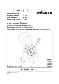 Notice WAGNER PROSPRAY 3.29 Jet de peinture
