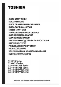 Notice TOSHIBA 40LV3E63DG Télévision