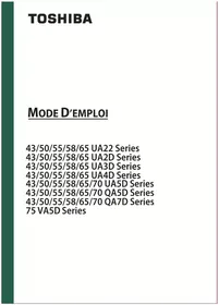 Notice TOSHIBA 43UA4D63DG Télévision