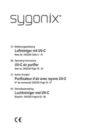 Notice Sygonix VK-6082AUV Purificateur d'air