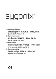 Notice Sygonix SY-4535294 Purificateur d'air