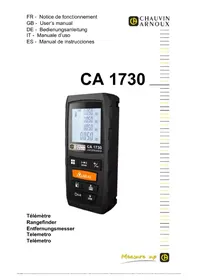 Notice CHAUVIN ARNOUX CA 1730 Télémètre
