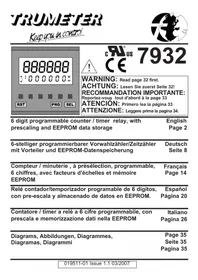 Notice Trumeter 7932 équipements de mesure