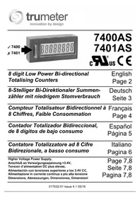 Notice Trumeter 7401AS équipements de mesure