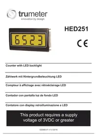Notice Trumeter HED251 équipements de mesure