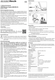 Notice BASETECH CLASSIC BS-WC-01 Webcam