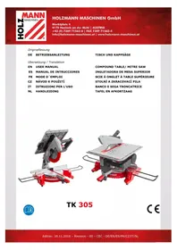 Notice Holzmann TK 305 Scie