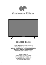 Notice CONTINENTAL EDISON CELED32HD24B3 Télévision