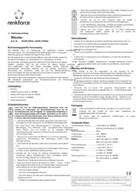 Notice Renkforce PM58B Microphone