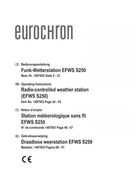 Notice Eurochron EFWS S250 Station Météo