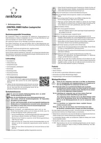 Notice Renkforce CONTROL 250BO Haut-parleur