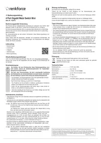 Notice Renkforce RF-4270245 Commutateur
