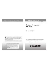 Notice H-Tronic 11 90 07 0 équipements de mesure