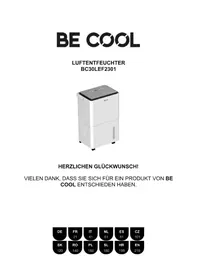 Notice Be Cool BC30LEF2301 Déshumidificateur