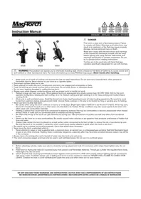 Notice Mag-Torch MT525 Machine de soudure