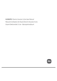 Notice Xiaomi ELECTRIC SCOOTER 3 LITE Scooter