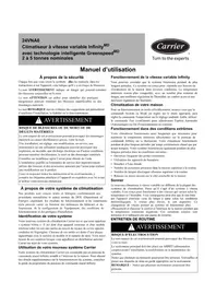 Notice CARRIER INFINITY 24VNA6 Climatisation