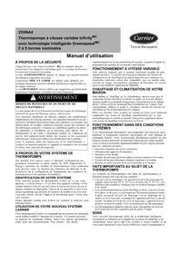 Notice CARRIER INFINITY 25VNA4 Pompe à chaleur
