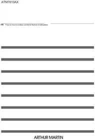 Notice ELECTROLUX ATM7610AX Four électrique