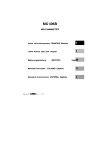 Notice METRIX MX 406B équipements de mesure